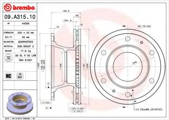 BREMBO 09.A315.10