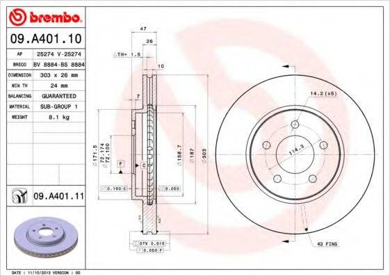 BREMBO 09.A401.10