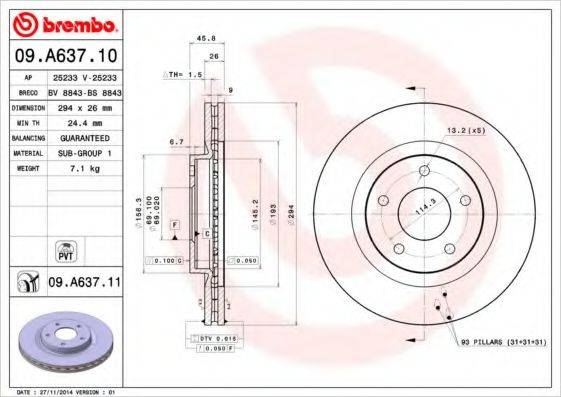 BREMBO 09.A637.10
