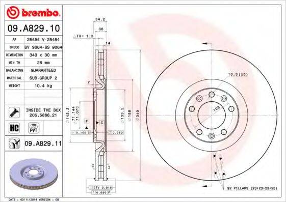 BREMBO 09.A829.10