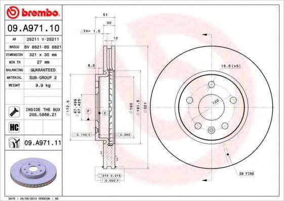 BREMBO 09.A971.10