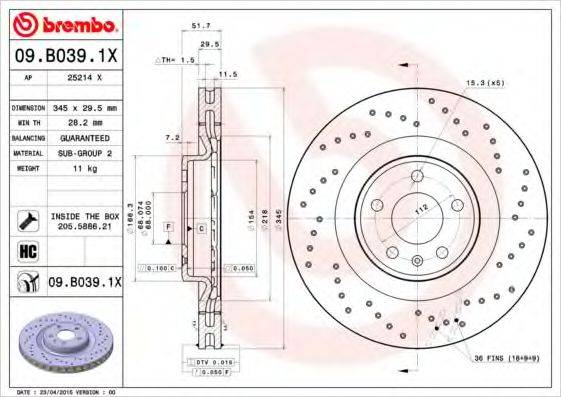 BREMBO 09.B039.1X