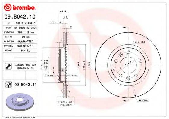 BREMBO 09.B042.11