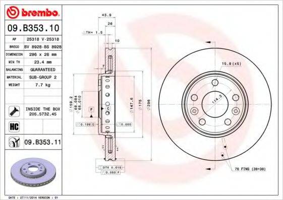 BREMBO 09.B353.10