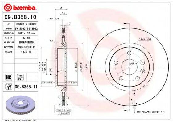 BREMBO 09.B358.11