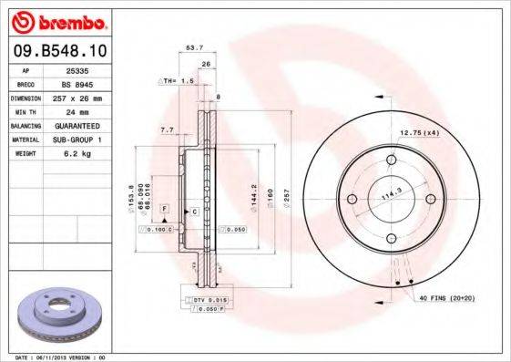 BREMBO 09.B548.10