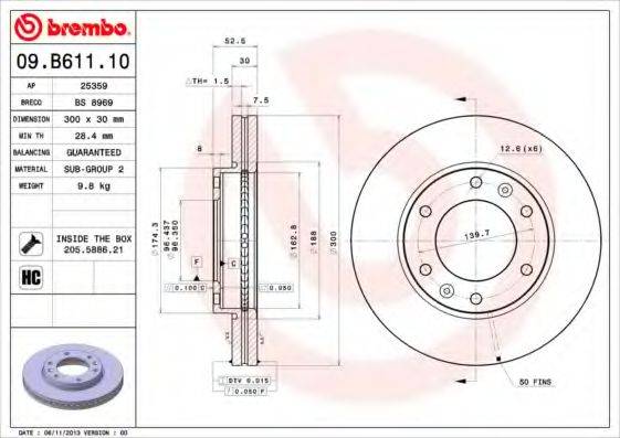 BREMBO 09.B611.10