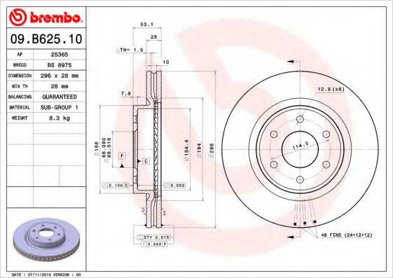 BREMBO 09.B625.10