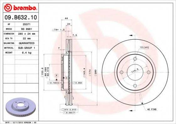 BREMBO 09.B632.10