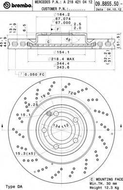 MERCEDES-BENZ 218 421 04 12 гальмівний диск