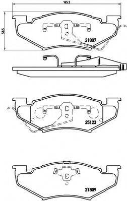 BREMBO 21809 Комплект гальмівних колодок, дискове гальмо