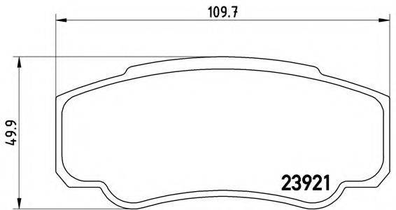 BREMBO 23921 Комплект гальмівних колодок, дискове гальмо