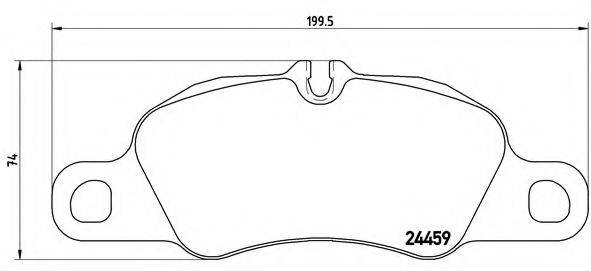 BREMBO 24459 Комплект гальмівних колодок, дискове гальмо