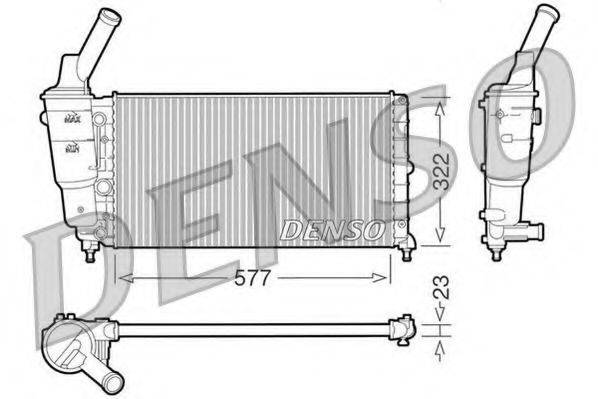 DENSO DRM13006 Радіатор, охолодження двигуна