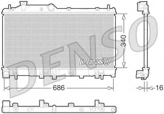 SUBARU 45119AJ030 Радіатор, охолодження двигуна