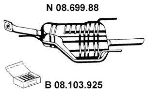 OPEL 58 52 461 Глушник вихлопних газів кінцевий