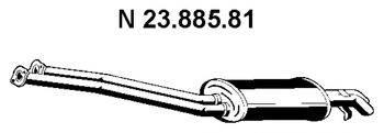 MERCEDES-BENZ 107 490 84 21 Глушник вихлопних газів кінцевий
