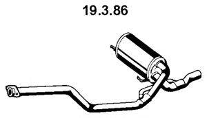 PEUGEOT 172887 Середній глушник вихлопних газів