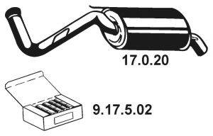 ERNST 577 00 7 Глушник вихлопних газів кінцевий