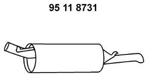 TESH 220687 Глушник вихлопних газів кінцевий