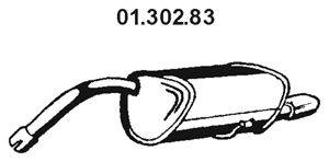 BOSAL 100-333 Глушник вихлопних газів кінцевий