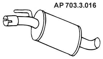 TESH 210291 Середній глушник вихлопних газів