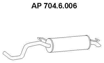 TESH 240633 Глушник вихлопних газів кінцевий