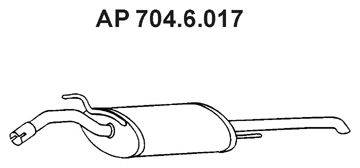 TESH 240543 Глушник вихлопних газів кінцевий