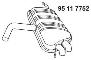 BOSAL 233-815 Глушник вихлопних газів кінцевий