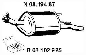 TESH 210668 Глушник вихлопних газів кінцевий