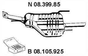 TESH 230727 Глушник вихлопних газів кінцевий