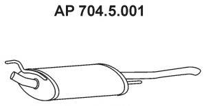 TESH 230497 Глушник вихлопних газів кінцевий