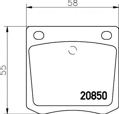 MINTEX 20850 Комплект гальмівних колодок, дискове гальмо