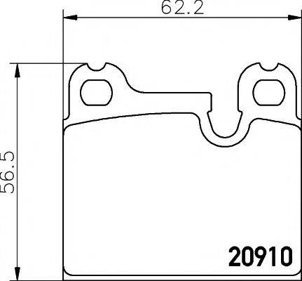 MINTEX 20910 Комплект гальмівних колодок, дискове гальмо