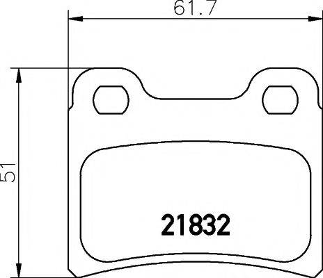 MINTEX 21832 Комплект гальмівних колодок, дискове гальмо