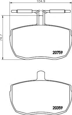 MINTEX 20759 Комплект гальмівних колодок, дискове гальмо