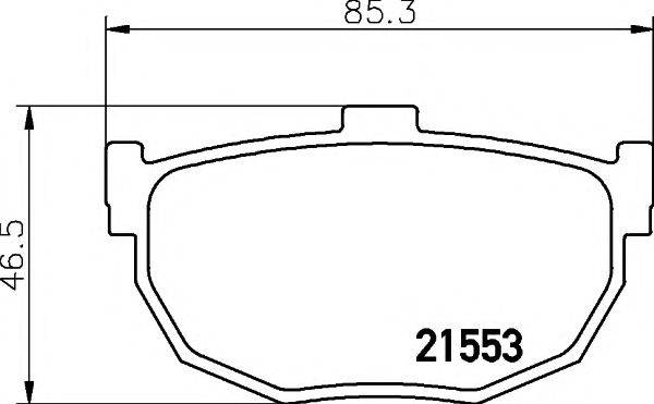 MINTEX 21555 Комплект гальмівних колодок, дискове гальмо