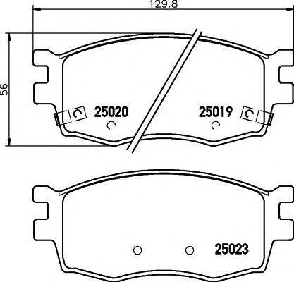 MINTEX 25019 Комплект гальмівних колодок, дискове гальмо