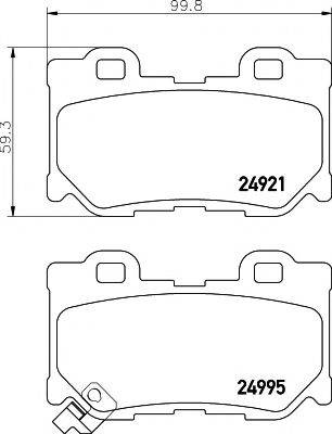 MINTEX 24921 Комплект гальмівних колодок, дискове гальмо