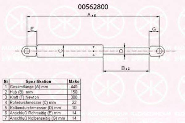 FA KROSNO 24112 Газова пружина, капот