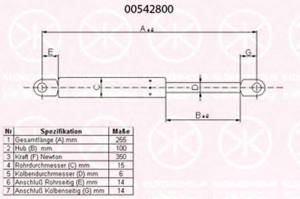 FA KROSNO 24109 Газова пружина, капот