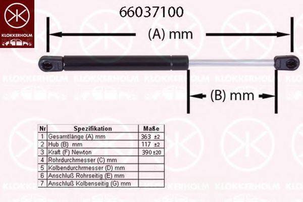 FA KROSNO 31254 Газова пружина, кришка багажника
