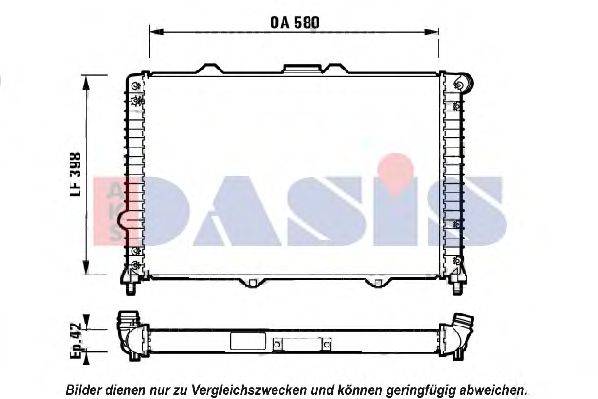AKS DASIS 1010501 Радіатор, охолодження двигуна