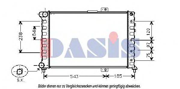 AKS DASIS 1010601 Радіатор, охолодження двигуна