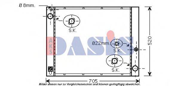 AKS DASIS PCC000840 Радіатор, охолодження двигуна