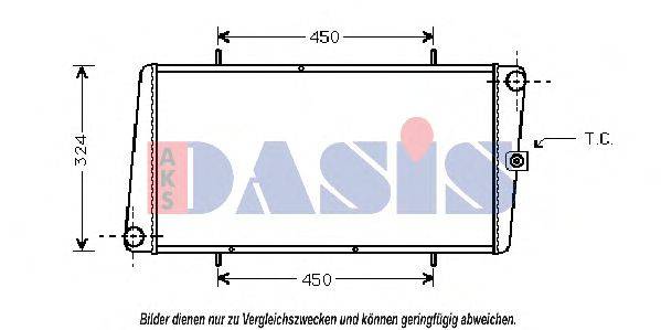 AKS DASIS 2002025 Радіатор, охолодження двигуна
