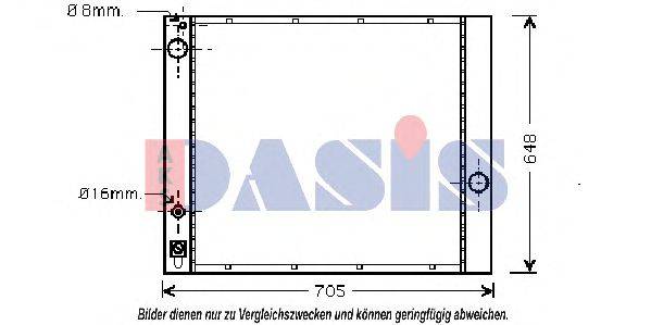 AKS DASIS PCC000850 Радіатор, охолодження двигуна