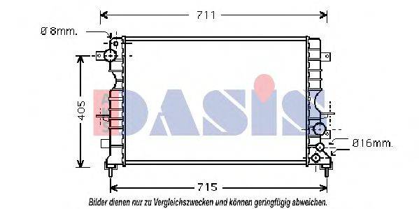 AKS DASIS PCC107270 Радіатор, охолодження двигуна