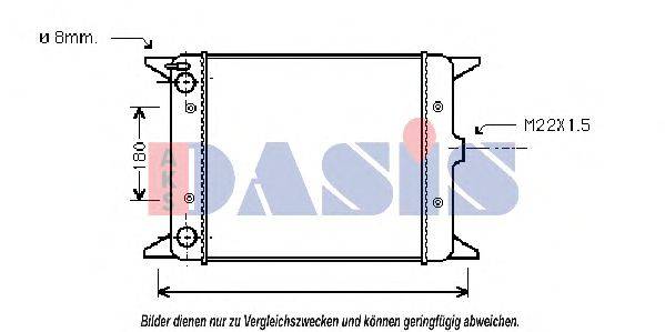 AKS DASIS VW2012 Радіатор, охолодження двигуна