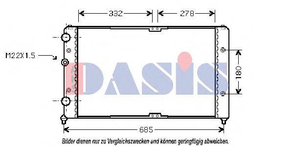 AKS DASIS VW2191 Радіатор, охолодження двигуна
